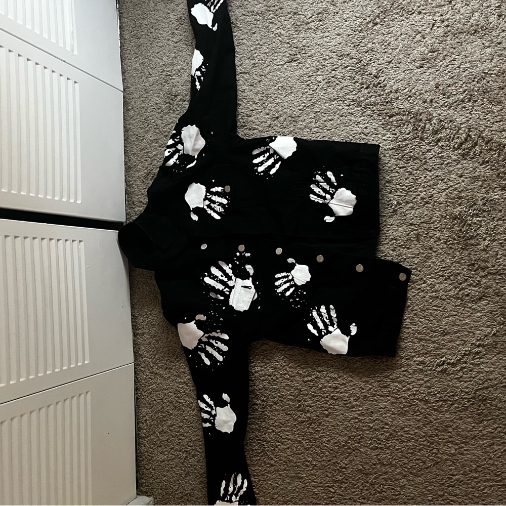 Just Black Handprint Jacket Custom